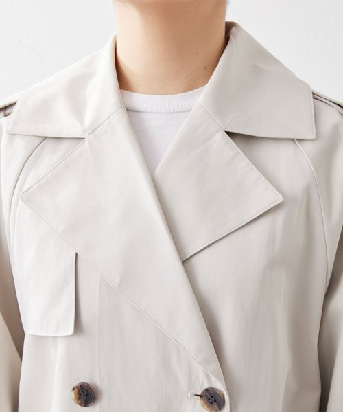 【THE PAUSE】パフスリーブミドルトレンチコート THE PAUSE