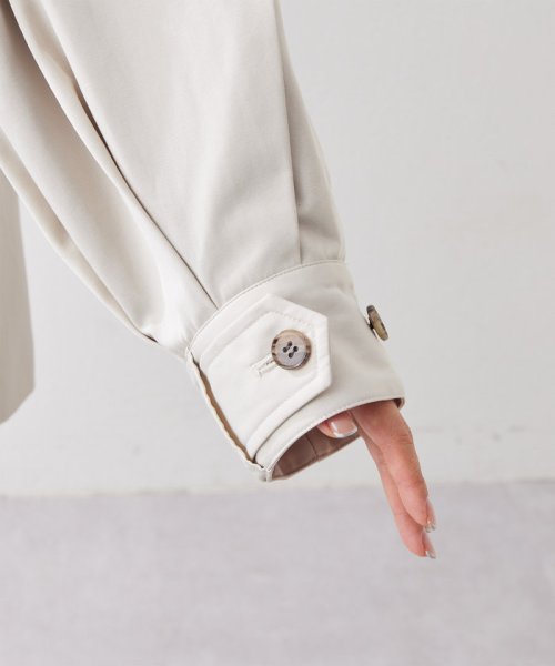 【THE PAUSE】パフスリーブミドルトレンチコート THE PAUSE