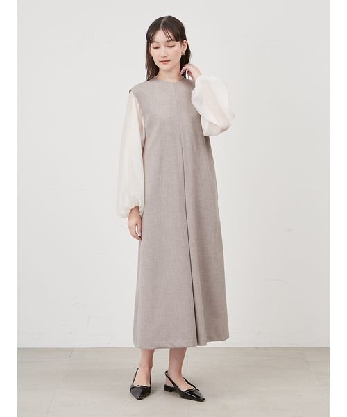 3WAYボレロブラウスタックワンピースコーデSET 予めご了承ください 総丈 バスト 袖丈 ゆき丈 前下がり 裾幅