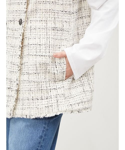 フリンジコクーンツイードＷベスト 予めご了承ください