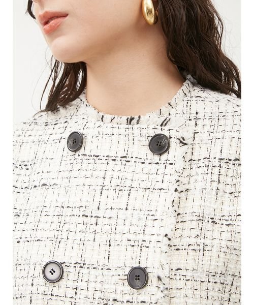 フリンジコクーンツイードＷベスト 予めご了承ください