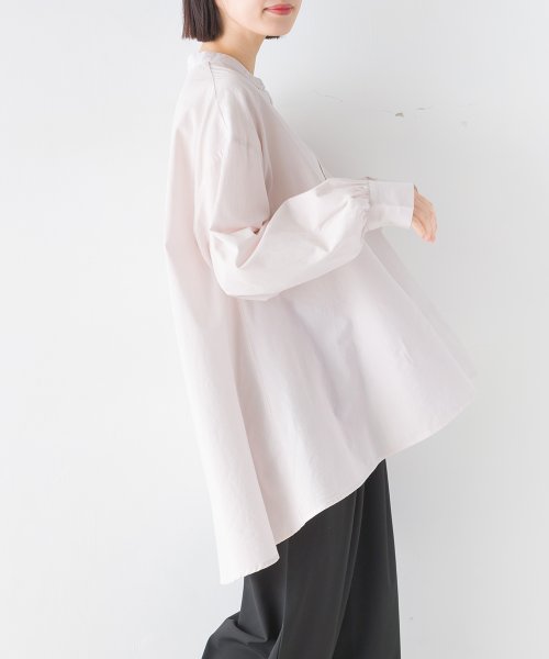 OMNES(オムネス)/【OMNES】製品洗いコットンブロード 長袖フレアシャツ/img32
