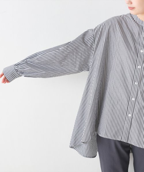 OMNES(オムネス)/【OMNES】製品洗いコットンブロード 長袖フレアシャツ/img40