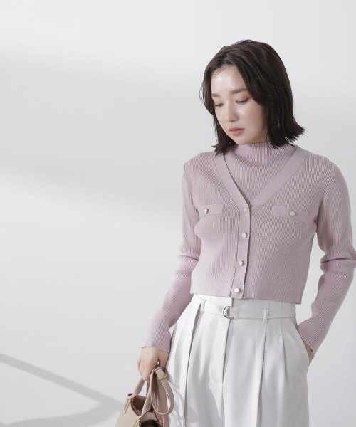 NATURAL BEAUTY BASIC(ナチュラルビューティーベーシック)/ハイネックノースリクロップドアンサンブル　24SS/img39