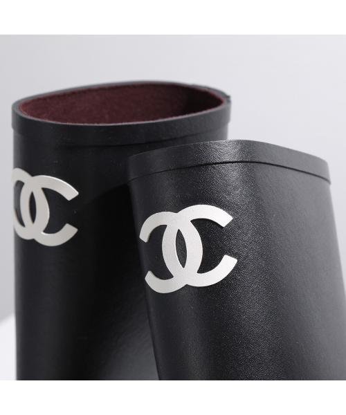 CHANEL ロングブーツ G39620 X56326 ラバー CCロゴ(505862127
