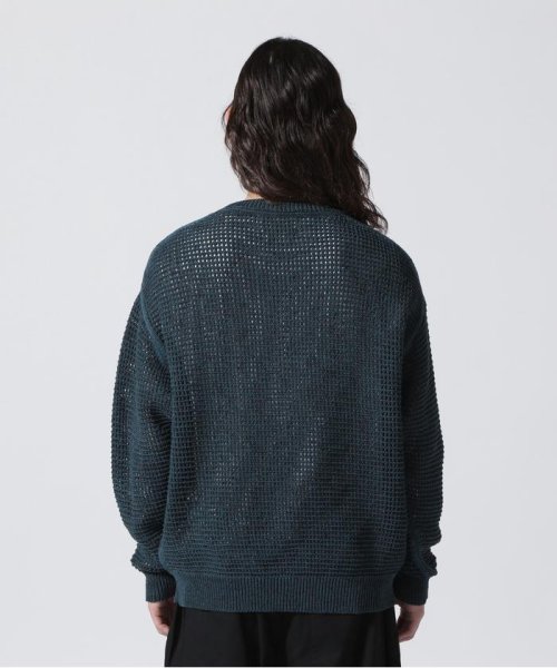 YOKE/ヨーク/MESH KNITTED CREWNECK SWEATER KNITTED CREWNECK