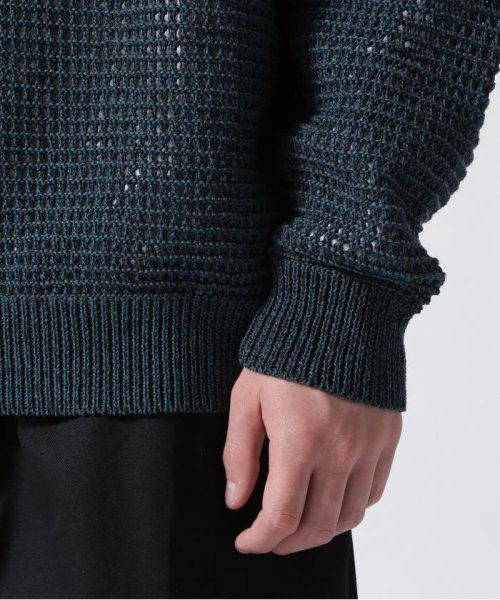 YOKE/ヨーク/MESH KNITTED CREWNECK SWEATER KNITTED CREWNECK