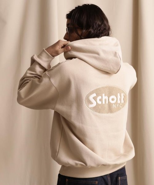 Schott(ショット)/WEB LIMITED/HOODED SWEAT OVAL CHENILLE LOGO/オーバル ロゴ パーカー /img15