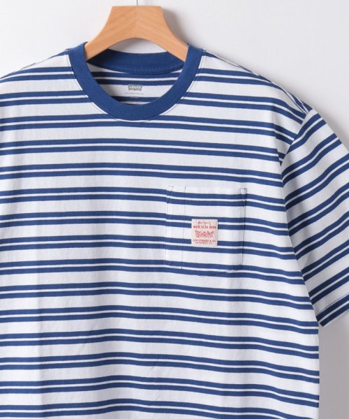 LEVI’S OUTLET(リーバイスアウトレット)/WORKWEAR Tシャツ ブルー STRIPE LIMOGES/img02