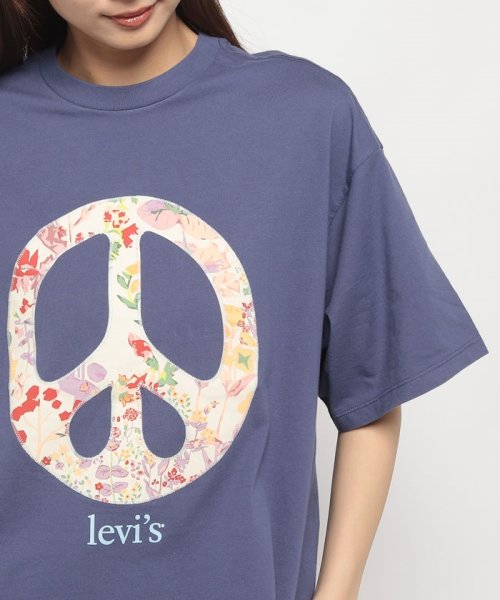 LEVI’S OUTLET(リーバイスアウトレット)/グラフィックTシャツ ブルー FLORAL PEACE SIGN/img03