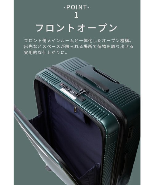 BERMAS(バーマス)/バーマス スーツケース 108L/118L LL XL フロントオープン 大容量 拡張 ストッパー USB BERMAS 60298 キャリーケース キャリーバ/img06