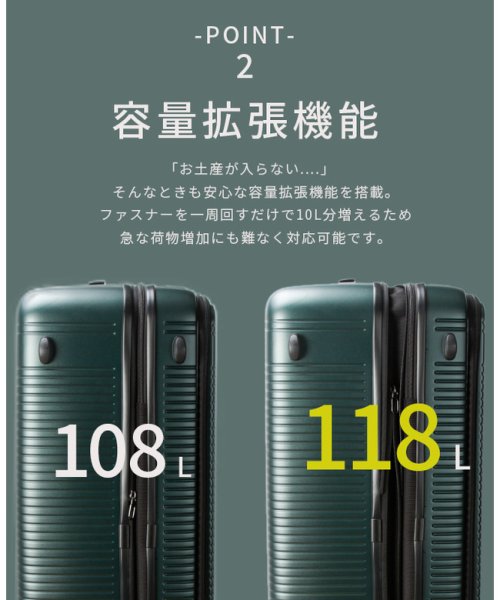 BERMAS(バーマス)/バーマス スーツケース 108L/118L LL XL フロントオープン 大容量 拡張 ストッパー USB BERMAS 60298 キャリーケース キャリーバ/img09