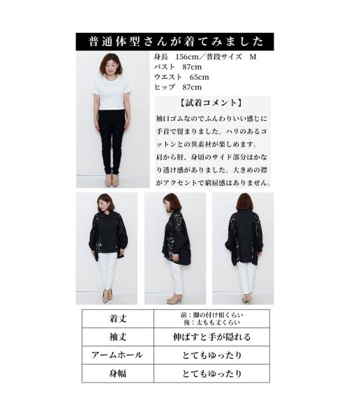 Sawa a la mode(サワアラモード)/レディース 大人 上品 モードな魅力に惹き込まれる切替レース変形ブラウス/img25