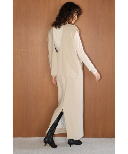 CLANE(クラネ)/LAYERED BACK OPEN ONEPIECE/img09