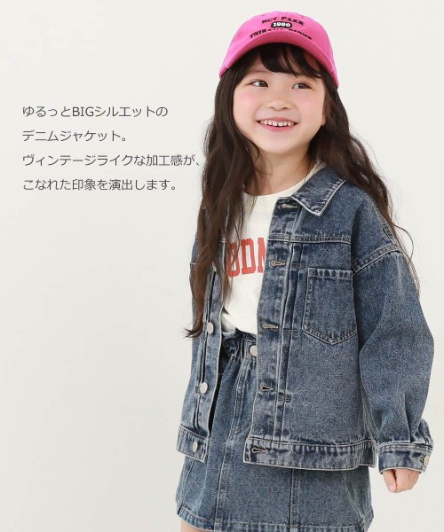 devirock(デビロック)/ビッグシルエット デニムジャケット 子供服 キッズ 女の子 アウター ジャケット デニムジャケット /img02