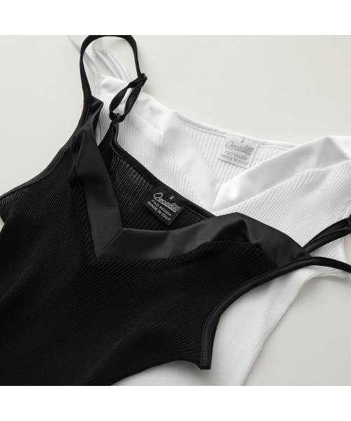 Oscalito キャミソール 16130 サテントリム リブ Oscalito キャミソール サテントリム