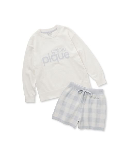 gelato pique Kids＆Baby(gelato pique Kids＆Baby)/【JUNIOR】ロゴジャガードプルオーバー&ショートパンツセット/img01