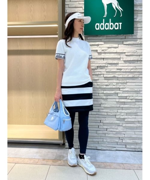 adabat(アダバット)/【手洗い可】袖ロゴデザイン 半袖ボトルネックプルオーバー/img05