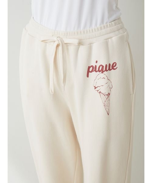 gelato pique(gelato pique)/【UNISEX】裏毛ワンポイントロングパンツ/img07