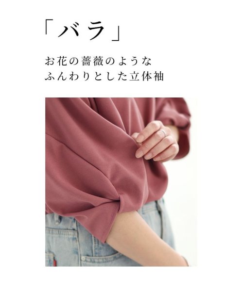 Sawa a la mode(サワアラモード)/レディース 大人 上品 ふわり膨らむバラ袖の大人カットソー/img07