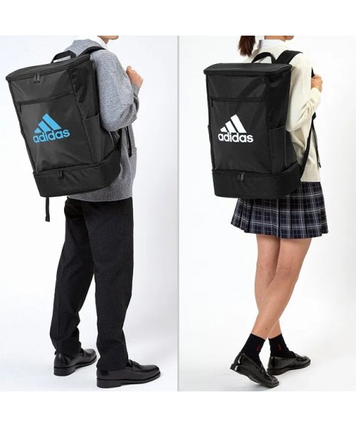 Adidas(アディダス)/アディダス リュック 32L スクエア ボックス型 通学 高校生 中学生 大容量 軽量 撥水 耐水 シューズ収納 2層 B4 adidas 63773/img17