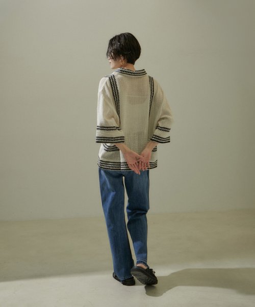 サロン　アダム　エ　ロペ(サロン　アダム　エ　ロペ)/【WEB限定】コットンネット刺繍シャツ/24SS/img02