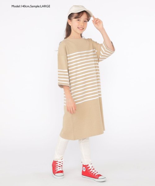 SHIPS KIDS(シップスキッズ)/SHIPS KIDS:100～155cm / パネル ボーダー ワンピース/img24