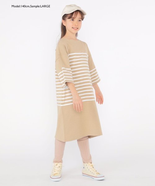 SHIPS KIDS(シップスキッズ)/SHIPS KIDS:100～155cm / パネル ボーダー ワンピース/img31