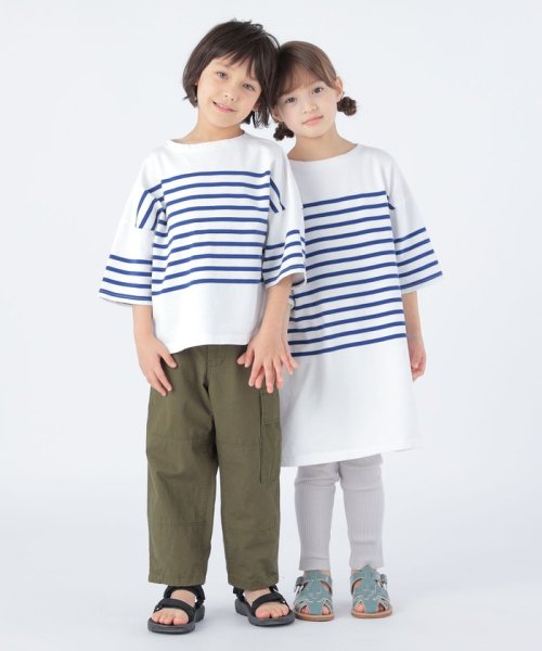 SHIPS KIDS(シップスキッズ)/SHIPS KIDS:100～155cm / パネル ボーダー ワンピース/img35