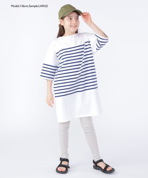 SHIPS KIDS(シップスキッズ)/SHIPS KIDS:100～155cm / パネル ボーダー ワンピース/img39