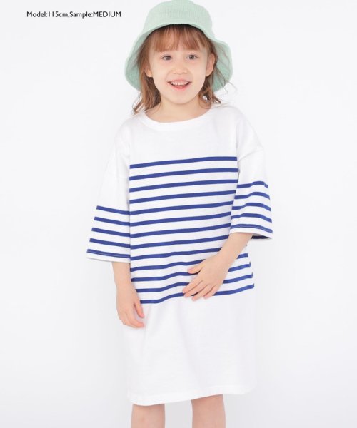 SHIPS KIDS(シップスキッズ)/SHIPS KIDS:100～155cm / パネル ボーダー ワンピース/img42