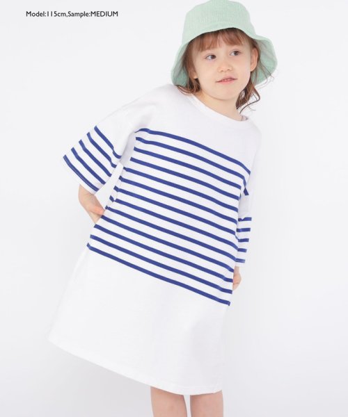 SHIPS KIDS(シップスキッズ)/SHIPS KIDS:100～155cm / パネル ボーダー ワンピース/img45