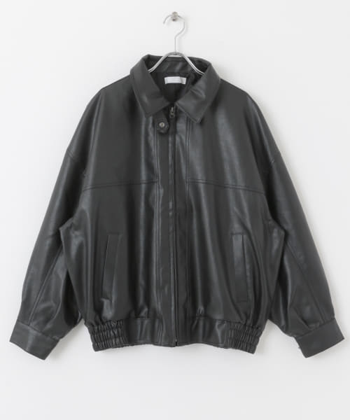 URBAN RESEARCH】アーバンリサーチ フェイクレザージャケット 黒 URBAN RESEARCH】アーバンリサーチ フェイクレザージャケット 黒