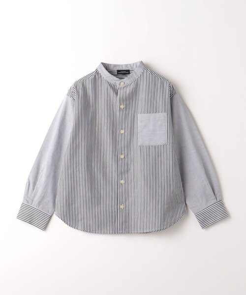 green label relaxing （Kids）(グリーンレーベルリラクシング（キッズ）)/TJ ストライプ×ソリッド スタンド シャツ 100cm－130cm/img07