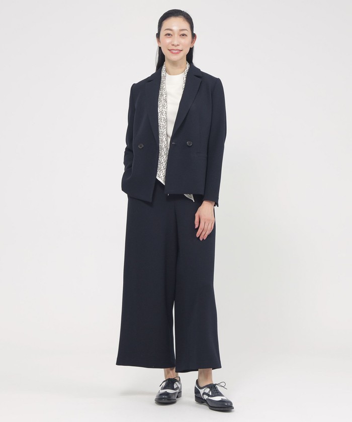ダブルジャケット　ジャケット&パンツ　ネイビー 商品名：ダブルセットアップ モデル着用【ネイビージャケット