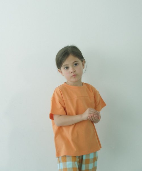 green label relaxing （Kids）(グリーンレーベルリラクシング（キッズ）)/【WEB限定】天竺 切り替え Tシャツ 100cm－130cm/img01