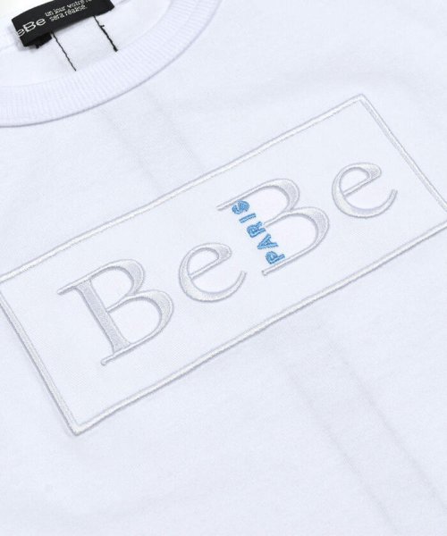BeBe(ベベ)/ハイゲージ天竺立体刺しゅうロゴTシャツ(90~150cm)/img07