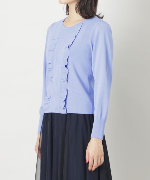 TO BE CHIC(L SIZE)(トゥービーシック Lサイズ)/【L】レーヨンナイロンフリル プルオーバーニット/img05