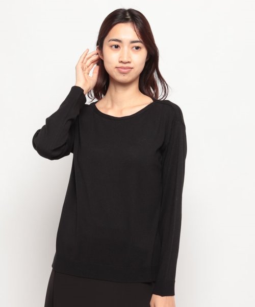 BENETTON (women)(ベネトン（レディース）)/コットンモダール無地ボートネック長袖ニットセーター/img45