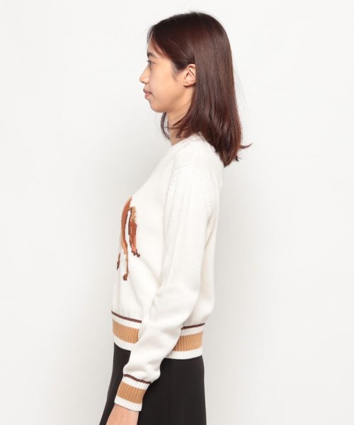 コットン100％クルーネック馬柄長袖ニットセーター 人気・おすすめ｜使いやすい・旅行におすすめ 品質保証 全国発送 正規品・日本国内発送・安心保証付き