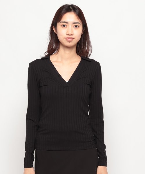 BENETTON (women)(ベネトン（レディース）)/襟付きVネックリブ長袖Tシャツ・カットソー/img05