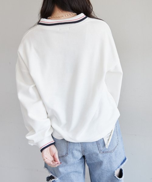 OLIVE des OLIVE(オリーブデオリーブ)/【24SS】サッカーユニ風衿付きスウェット/img10