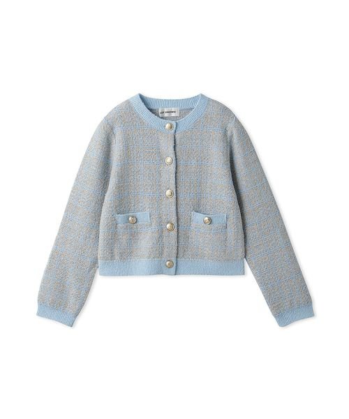 ツイードニットカーディガン 予めご了承ください