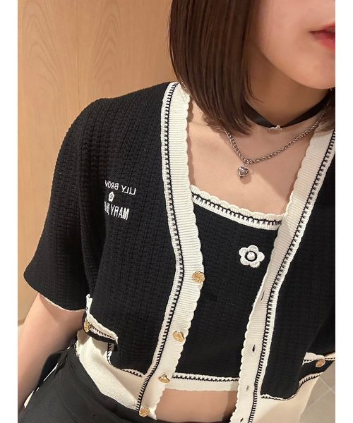 LILY BROWN×MARY QUANTクロップドニットビスチェ・カーディガン LILY BROWNxMARY QUANTクロップドニットビスチェ&カーディガン