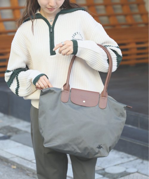 BEVERLY HILLS POLO CLUB(ビバリーヒルズポロクラブ)/【BEVERLY HILLS POLO CLUB】ナイロン PUハンドル トート トートバッグ ロゴ 大 TOP KA PIECE BAG/img03