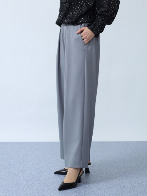 フロントタックワイドストレートパンツ