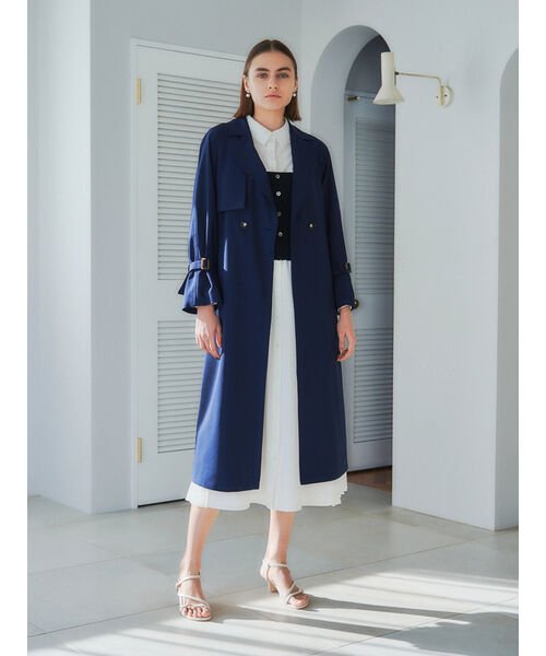 ロングトレンチコート 無し 有り