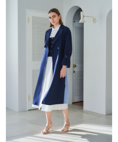 ロングトレンチコート 無し 有り