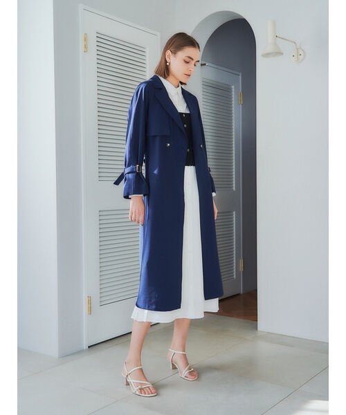 ロングトレンチコート 無し 有り