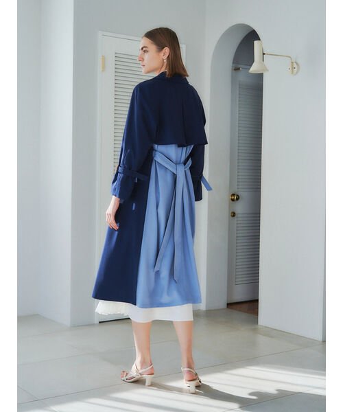 ロングトレンチコート 無し 有り